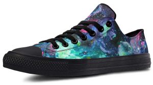 Galaxy Color Black Low-Top Sneakers - Sleek Casual Footwear