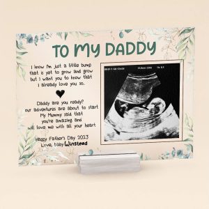I Know I'm Just A Little Bump - Personalized Acrylic Photo Plaque